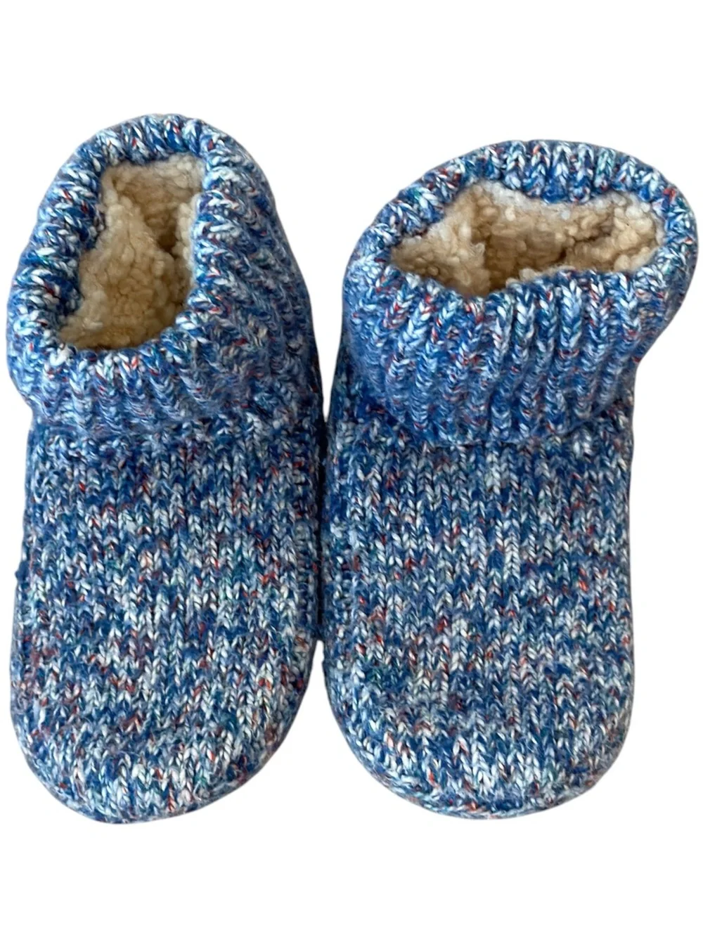 Bombas Little Kids Blue Cozy Gripper Slippers. 11-13.